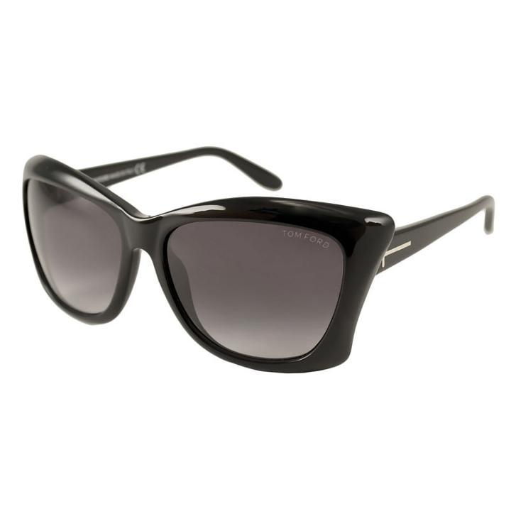 Tom Ford Sunglasses - Lana / Frame: Shiny Black Lens: Gray Gradient