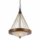 Wooten Heights 32 Inch Tall Metal Pendant In Metal Wood Finish