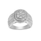 Womens 1 1/2 Ct. T.w. Genuine Round White Diamond 10k Gold Engagement Ring