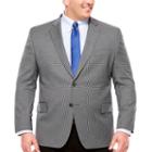 Stafford Year-round Gray Navy Houndstooth Sport Coat-big And Tall