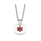 Personalized Medical Id Circle Pendant Necklace
