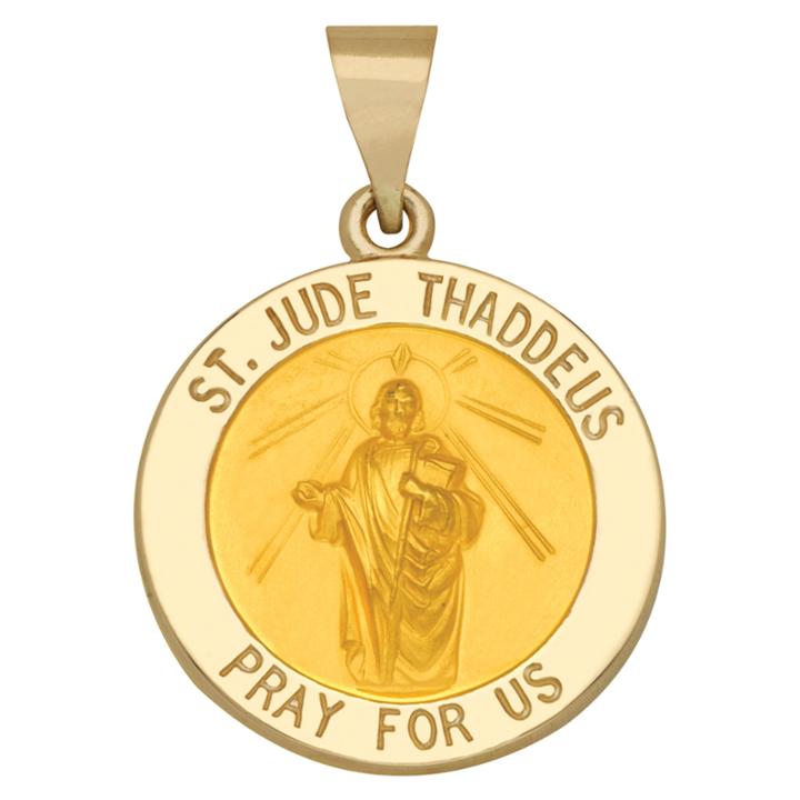 14k Yellow Gold St. Jude Thaddeus Charm Pendant