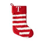 North Pole Trading Co. 19 Inch Knitted Monogram Christmas Stocking