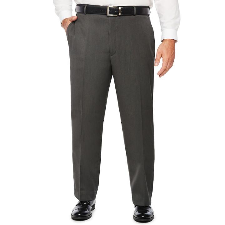 Stafford Stretch Flat Front Pants-big And Tall
