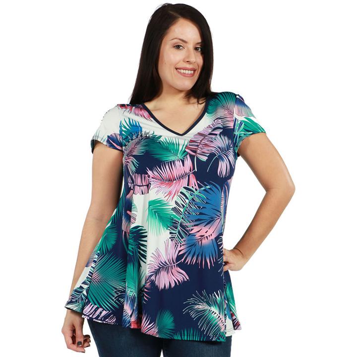 24/7 Comfort Apparel Shelley Tunic Top - Plus