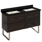 47.5-in. W Floor Mount Dawn Grey Vanity Set For 3h8-in. Drilling Black Galaxy Top Biscuit Um Sink