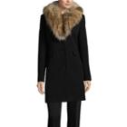 Worthington Faux Fur Trim Coat