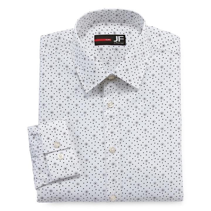 Jferrar Easy-care Stretch Slim Fit Long Sleeve Dress Shirt