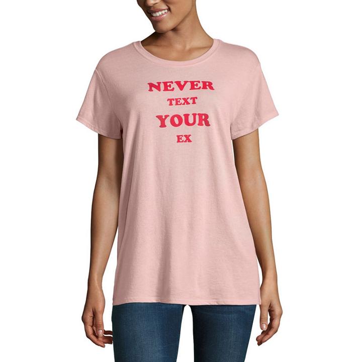 City Streets Short Sleeve Round Neck Graphic T-shirt-juniors