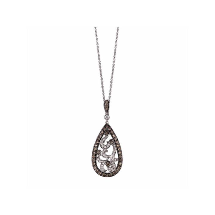 Grand Sample Sale By Le Vian 1 Ct. T.w Vanilla Diamonds & Chocolate Diamonds In 14k Vanilla Gold Chocolatier Pendant