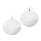 The Boutique Silver-tone Disc Drop Earrings