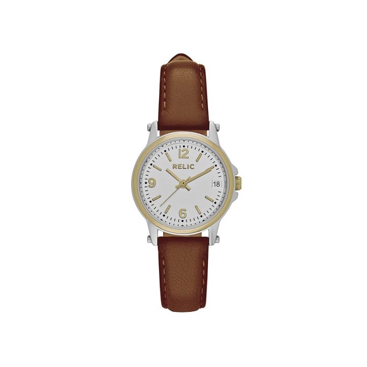 Relic Womens Brown Zr34350 Strap Watch