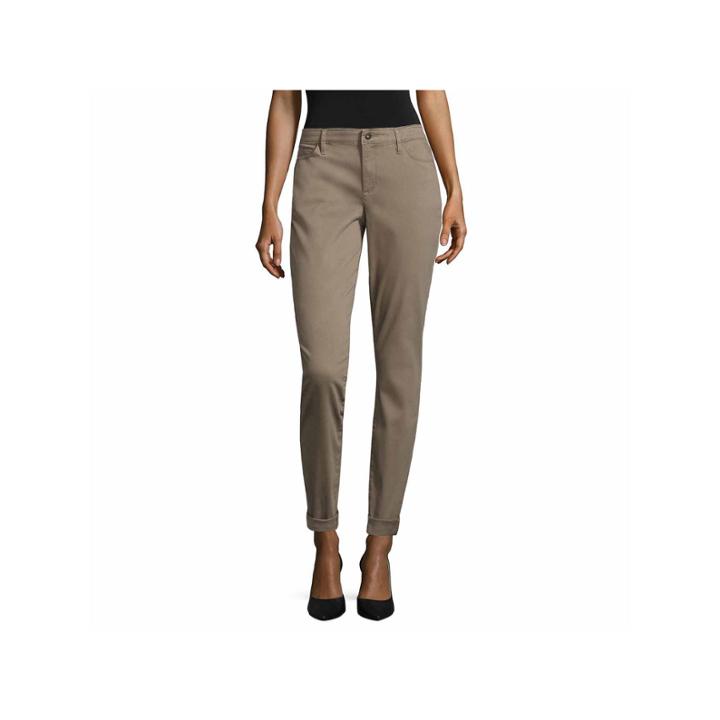 Liz Claiborne Skinny Bf Ankle City Fit Ankle Pants-talls
