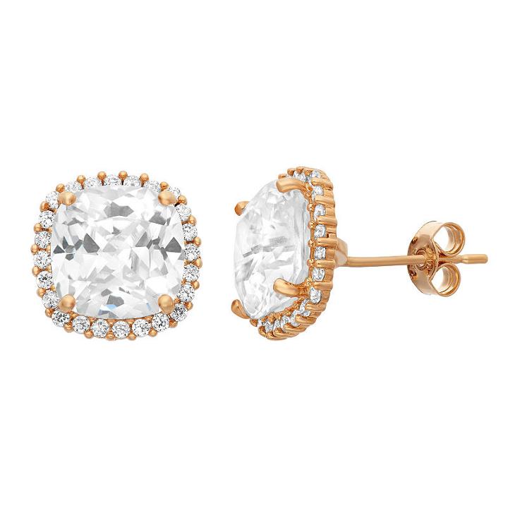 4 Ct. T.w. Lab Created White Cubic Zirconia 10.3mm Stud Earrings