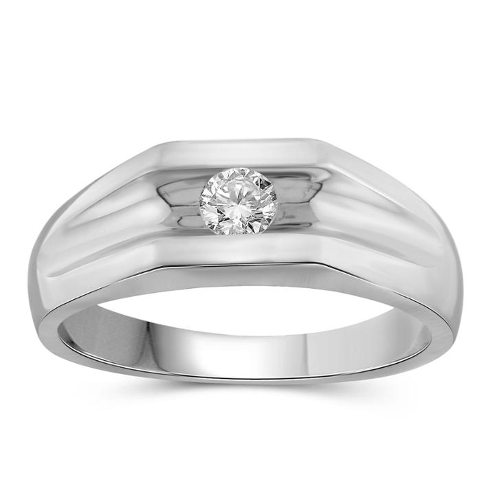 Mens 1/3 Ct. T.w. Round White Diamond 10k