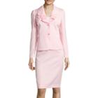 Le Suit Long-sleeve Ruffle Jacket And Skirt Suit Set