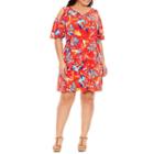 Luxology 3/4 Sleeve Floral Sheath Dress-plus
