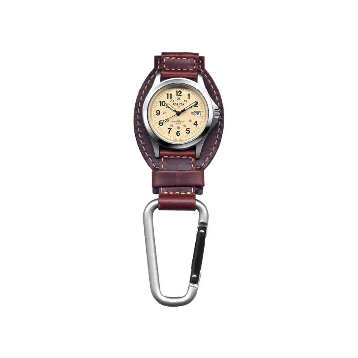 Dakota Men's Brown Leather Hanger Field Clip Watch 35508