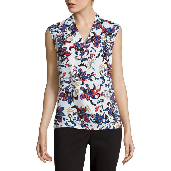 Liz Claiborne Sleeveless Shell Blouse - Tall