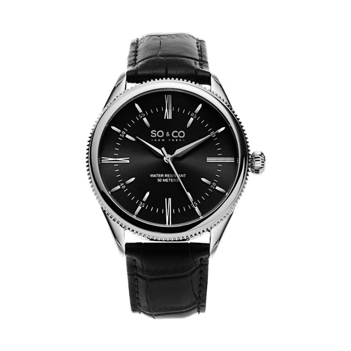 So & Co Mens Black Strap Watch-jp15408