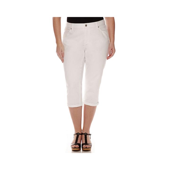 St. John's Bay Secretly Slender Denim Cropped Jeans - Plus