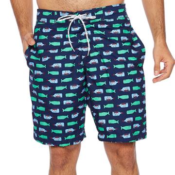 St. John's Bay Whale Print Swim Shorts