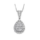 1 Ct. T.w. Certified Diamond 14k White Gold Pear-shaped Pendant Necklace