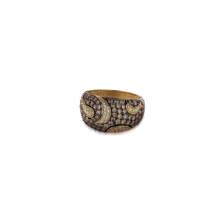 Grand Sample Sale By Le Vian 1 3/4 Ct. T.w. Vanilla Diamonds & Chocolate Diamonds In 14k Honey Gold Chocolatier Ring