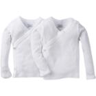 Gerber 2 Pack Long Sleeve White Side Snap Shirt With Mitten Cuff