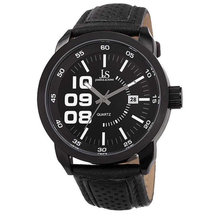 Joshua & Sons Mens Black Strap Watch-j-106bk