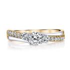 Sirena Womens 3/4 Ct. T.w. Genuine Diamond White Engagement Ring