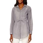 A.n.a Long-sleeve Woven Cotton Blouse - Tall