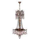 Winchester Collection 3 Light Antique Bronze Finish And Crystal Chandelier