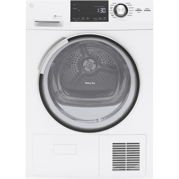 Ge 4.0 Cu. Ft. Stainless Steel Capacity 24 Ventless Condenser Frontload Electric Dryer - Gft14esslww