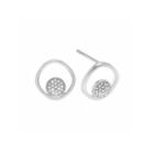 3/8 Ct. T.w. Round White Diamond Sterling Silver Stud Earrings