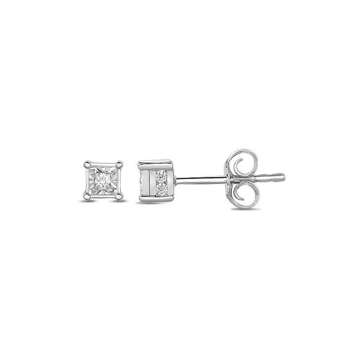 Trumiracle True Miracle 1/6 Ct. T.w. Genuine White Diamond 4mm Stud Earrings