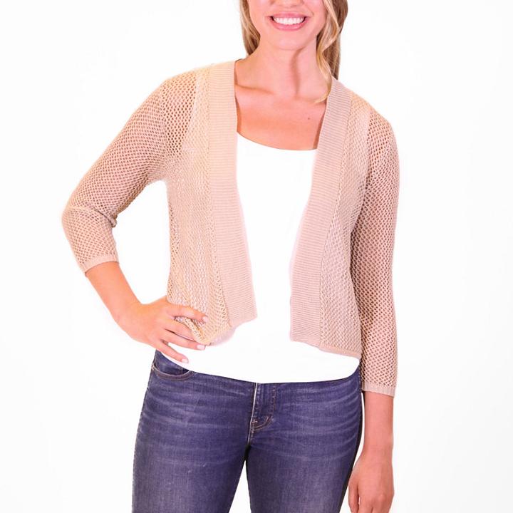Nina Leonard Curved Hem Bolero