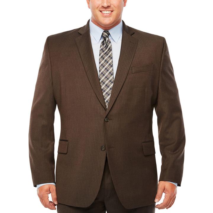 Stafford Stripe Classic Fit Stretch Suit Jacket-big And Tall