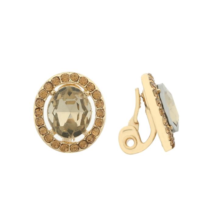 Monet Jewelry Brown Clip On Earrings