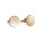 Polished Round Cufflinks Plated 14k Pink Gold