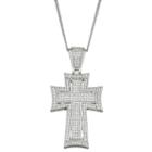 Womens 4 Ct. T.w. White Cubic Zirconia Sterling Silver Pendant Necklace