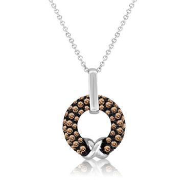 Levian Corp Le Vian Womens 5/8 Ct. T.w. Champagne Diamond 14k Gold Pendant Necklace