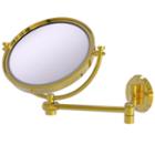 Allied Brass 8 Inch Wall Mounted Extending Make-upmirror 4x Magnification With Twist Accent