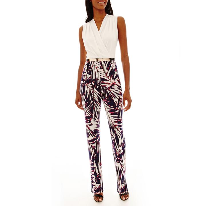 Studio 1 Sleeveless Belted Jumpsuit