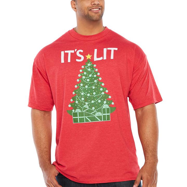 E Short Sleeve Graphic T-shirt-big And Tall