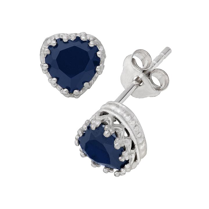 Lab-created Blue Sapphire Sterling Silver Earrings