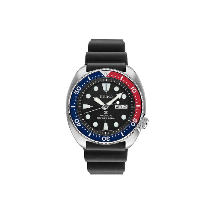Seiko Prospex Mens Black Strap Dive Watch-srp779