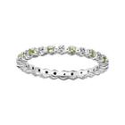 Personally Stackable Genuine Peridot & Diamond-accent Eternity Ring
