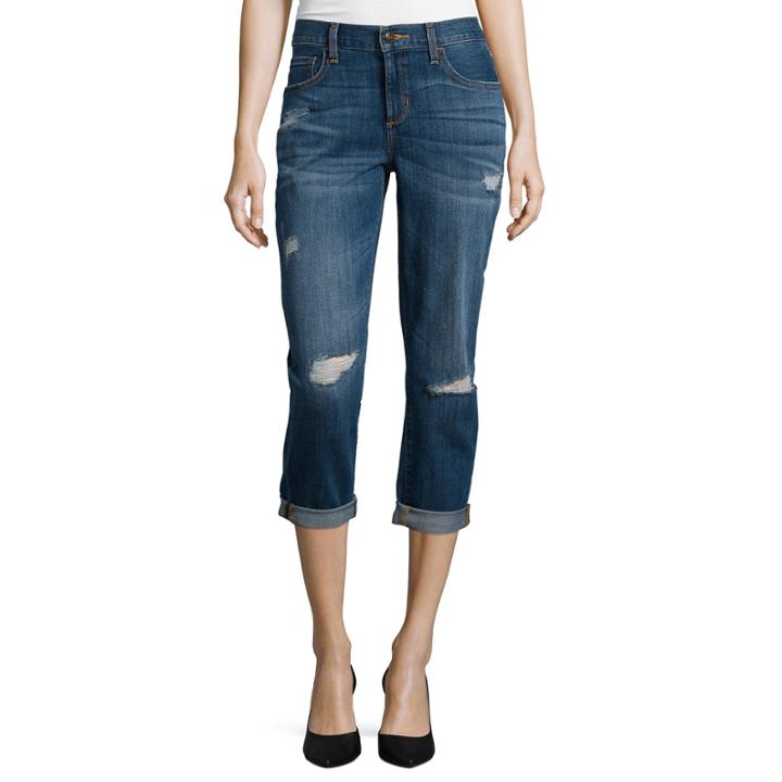 Stylus Destructed Roll-cuff Boyfriend Jeans