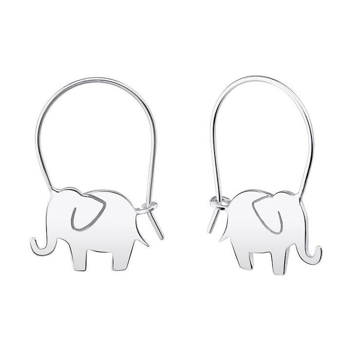 Footnotes Into The Wild Sterling Silver 20.5mm Hoop Earrings